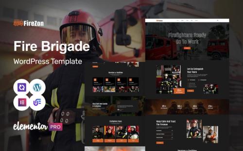 Fire Zon - Fire Department And Security WordPress Elementor Theme theme free